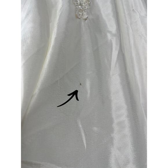 Vintage 80's M Long Nightgown With Matching Robe Satin Lace 2 Piece Set Womens - Picture 8 of 8